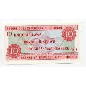 Burundi 10 Francs 1970