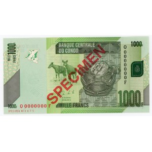 Congo Democratic Republic 1000 Francs 2013 Specimen