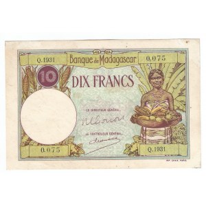 Madagascar 10 Francs 1926 - 1953 (ND)