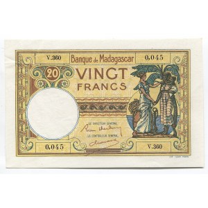 Madagascar 20 Francs 1937 - 1947 (ND)