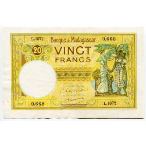 Madagascar 20 Francs 1947 - 1953 (ND)