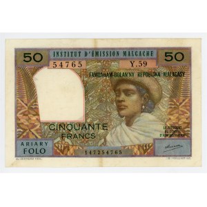 Madagascar 50 Francs / 10 Ariary 1970 - 1973 (ND)