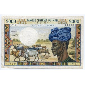 Mali 5000 Francs 1973 - 1984 (ND)