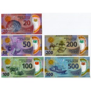 Mauritania Lot of 5 Banknotes 2017 - 2020