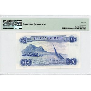 Mauritius 5 Rupees 1967 (ND) PMG 65