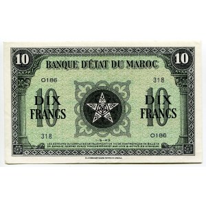 Morocco 10 Francs 1943