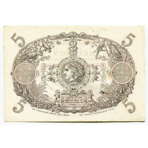 Reunion 5 Francs 1912 - 1944 (ND)