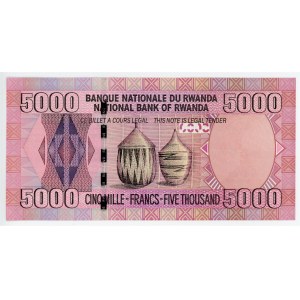 Rwanda 5000 Francs 2009 Replacement