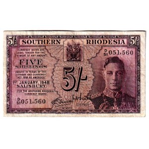 Southern Rhodesia 5 Shillings 1948