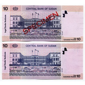 Sudan 2 x 10 Pounds 2006 Issued & Speicmen