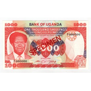 Uganda 1000 Shillings 1983 (ND) Specimen