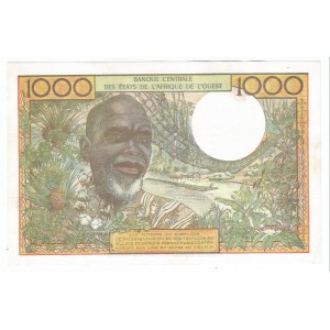 West African States Ivory Coast 1000 Francs 1959 - 1981 (ND) A