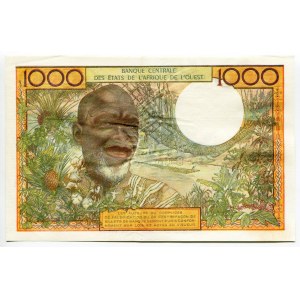 West African States Ivory Coast 1000 Francs 1959 - 1965 (ND)