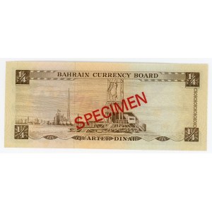 Bahrain 1/4 Dinar 1964 Specimen