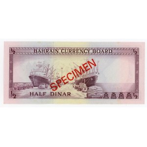 Bahrain 1/2 Dinar 1964 Specimen