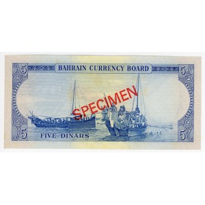 Bahrain 5 Dinars 1964 Specimen