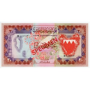 Bahrain 20 Dinars 1973 Specimen