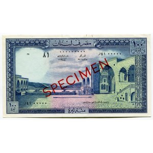 Lebanon 100 Livres 1964 Specimen