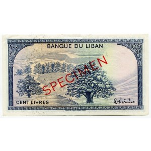 Lebanon 100 Livres 1964 Specimen