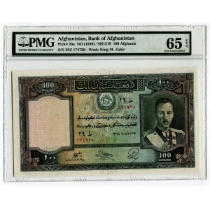 Afghanistan 100 Afganis 1939 PMG 65