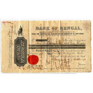 India Bank of Bengal 5000 Rupees 1943