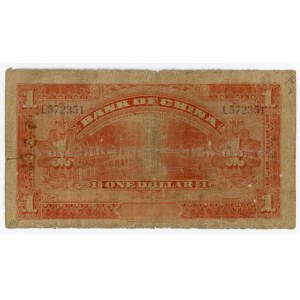 China Bank of China 1 Dollar 1913
