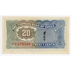 China Farmers Bank of China 20 Cents 1937 (26)