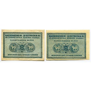 Estonia 2 x 50 Penni 1919