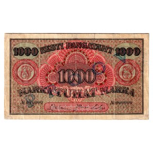 Estonia 1000 Marka 1922 (ND) Specimen