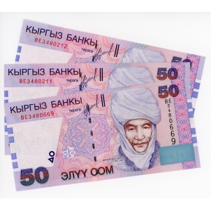 Kyrgyzstan 3 x 50 Som 2002