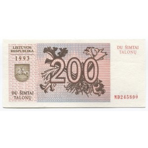 Lithuania 200 Talonu 1993