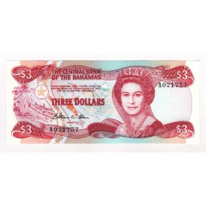 Bahamas 3 Dollars 1986 (ND)