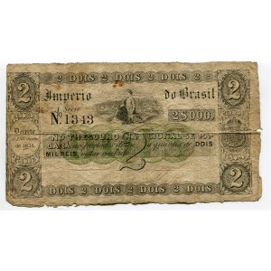 Brazil 2 Mil Reis 1833 (ND)