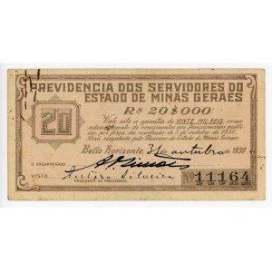 Brazil 20 Mil Reis 1930
