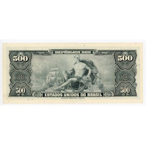 Brazil 50 Centavos on 500 Cruzeiros 1967 (ND)