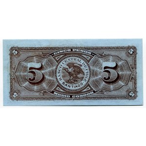 Chile 5 Pesos / 1/2 Condor 1927