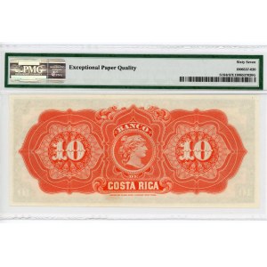 Costa Rica 10 Pesos 1899 Remainder PMG 67