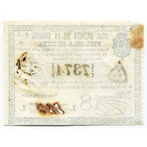 Cuba Lottery Ticket 4 Reales 1845