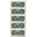 Cuba 10 x 20 Centavos 1897 Uncut Sheet