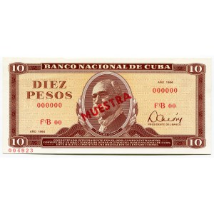 Cuba 10 Pesos 1984 Specimen