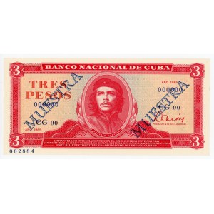 Cuba 3 Pesos 1985 Specimen