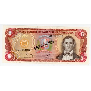 Dominican Republic 5 Pesos Oro 1982 Specimen
