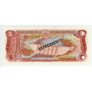 Dominican Republic 5 Pesos Oro 1982 Specimen
