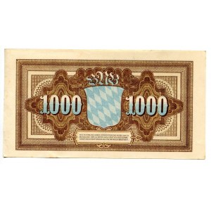 German States Bavarian Bank 1000 Mark 1922 Munchen