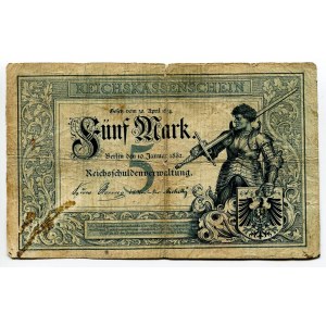 Germany - Empire 5 Mark 1882