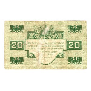 Germany - Empire Diedenhofen Lager Note WWI 20 Pfennig 1920 (ND)