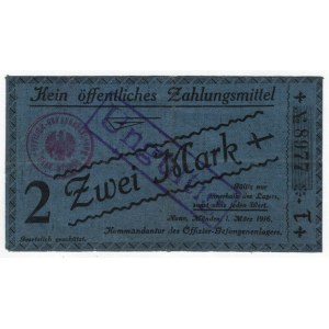 Germany - Empire Hannoversch Münden Lager Notes WWI 2 Mark 1916
