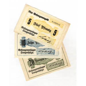 Germany - Empire Langensalza Lager Notes WWI 5-10-20 Pfennig 1915 (ND)