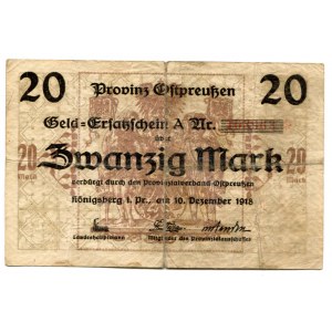 Germany - Empire East Prussia Konigsberg 20 Mark 1918
