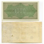 Germany - Weimar Republic 3 x 100 - 500 - 1000 Mark 1922
